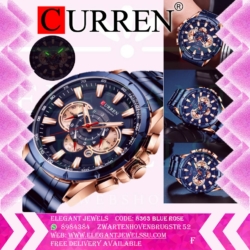 Men Curren Watch 8363 Blue Rose