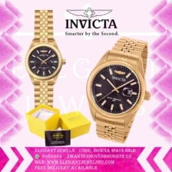 Men Watch Invicta 38413 Gold