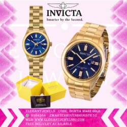Men Watch Invicta 38462 Gold Swimproof 10ATM